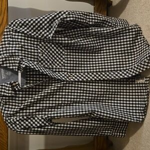 Arizona Jean Company Youth Xlarge Black and White Plaid Shirt